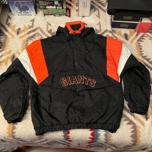 Vintage San Francisco Giants Majestic MLB Half Zip Jacket Size L